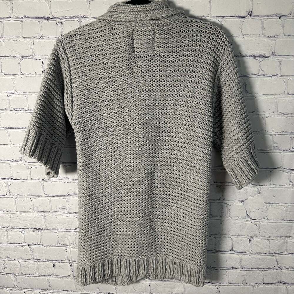 Vintage 90s Esprit Chunky Knit Short Sleeve Cardigan Sweater - Picture 3 of 4